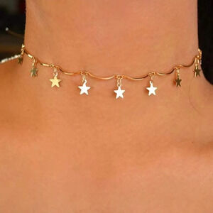 NEW! Dainty “Celeste” 18K Gold Star Tassel Choker